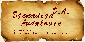 Đenadija Avdalović vizit kartica